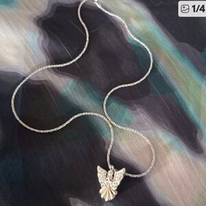 Swarovski Silver Angel Wing Necklace